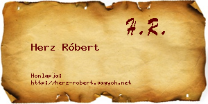 Herz Róbert névjegykártya